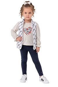 Conjunto Kids 3 Peças Colete Tommy Hilfiger
