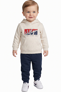 Conjunto Bebê Tommy Hilfiger Moletom com Fleece