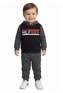 Conjunto Bebê Tommy Hilfiger Moletom com Fleece