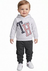 Conjunto Bebê Menino Tommy Hilfiger Moletom com Fleece