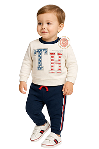 Conjunto em Moletom Baby Tommy Hilfiger