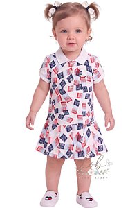 Vestido Baby Gola Polo Tommy Hilfiger