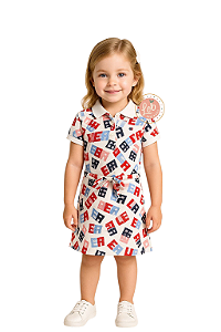 Vestido Kids Gola Polo Tommy Hilfiger