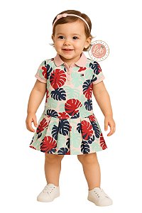 Vestido Baby Gola Polo Tommy Hilfiger