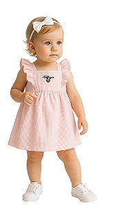 Vestido Infantil Tommy Hilfiger Listrado Rosa bebe