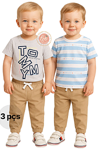 Conjunto Baby 3 peças Tommy Hilfiger