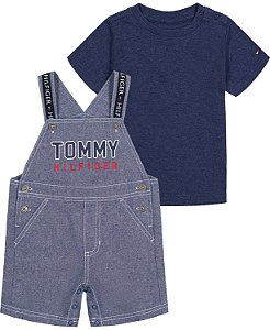 Jardineira e Camiseta Baby Tommy Hilfiger