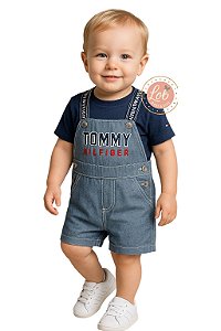 Jardineira e Camiseta Baby Tommy Hilfiger