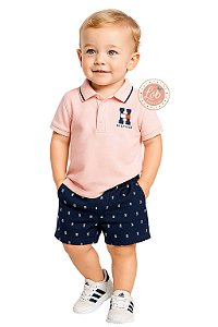 Conjunto Bebê Tommy Hilfiger Polo Rosa