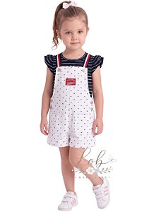 Jardineira e Camiseta Tommy Hilfiger