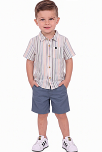 Conjunto Kids c/ Camisa Calvin Klein