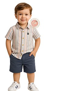 Conjunto Kids c/ Camisa Calvin Klein