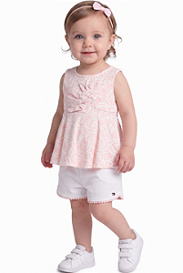 Conjunto Bebê Tommy Hilfiger – Batinha + Shorts Piquet