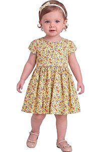 Vestido Bebê Polo Ralph Lauren Floral Algodão