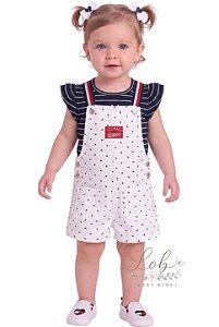 Jardineira e Camiseta Baby Tommy Hilfiger