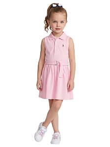Vestido Infantil Ralph Lauren Polo em Piquet