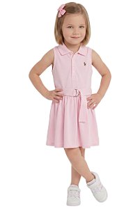 Vestido Infantil Ralph Lauren Polo em Piquet
