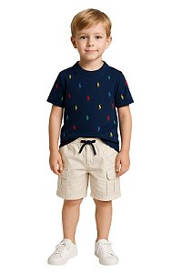 Bermuda cargo infantil Polo Ralph Lauren– Off-White