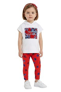Conjunto Infantil Tommy Hilfiger Camiseta e Legging Estampada