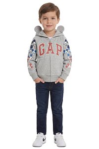 Casaco em Moletom Flanelado Mickey Gap