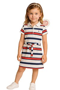 Vestido Kids Gola Polo Tommy Hilfiger