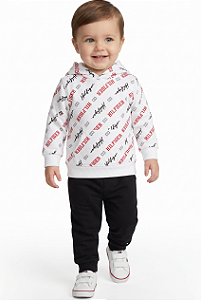Conjunto Bebê Tommy Hilfiger Moletom Flanelado
