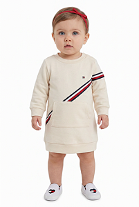 Vestido bebe em Moletom Tommy Hilfiger