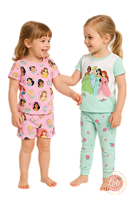 Kit pijama 4 Peças Princesas  Disney