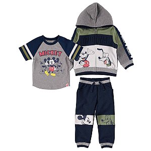 Conjunto Moletom 3 Peças Mickey Disney