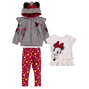 Conjunto 3 Peças Minnie Disney