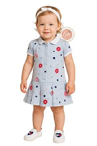 Vestido Baby Gola Polo Tommy Hilfiger