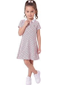 Vestido Infantil Tommy Hilfiger Polo Piquet Monograma TH