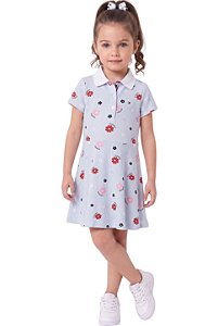 Vestido Infantil Tommy Hilfiger Polo Piquet Floral