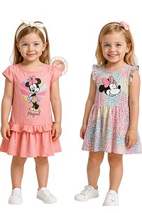 Kit Vestido Minne malha Disney
