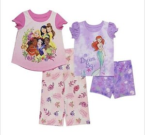Kit Pijama Princesas com 4 peças Disney