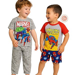 Kit pijama 4 Peças Spider Man  Disney