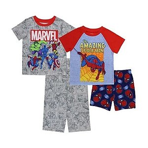 Kit pijama 4 Peças Spider Man  Disney