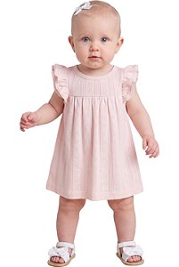 Vestido Body Bebê em Algodão Orgânico com Corações