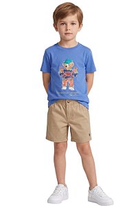 Camiseta Infantil Polo Ralph Lauren Polo Bear Azul
