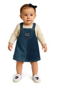 Conjunto Baby com Jardineira Tommy Hilfiger