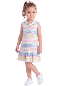 Vestido Infantil Tommy Hilfiger Tenista Multicor