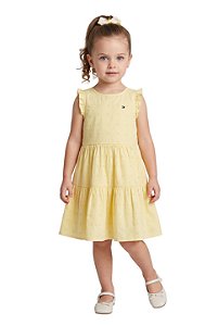 Vestido Tommy Hilfiger infantil Lese Amarelo