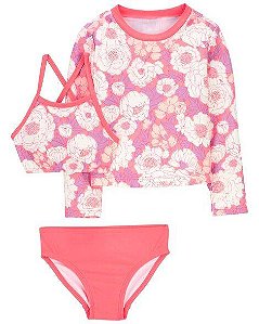 Biquíni OshKosh ML 3 peças  Floral
