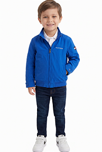 Jaqueta Infantil Impermeável Tommy Hilfiger Azul