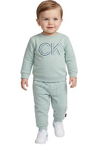 Conjunto em Moletom Baby Calvin Klein