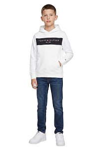 Moletom Infantil Tommy Hilfiger Branco Sem Fleece