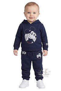 Conjunto Bebê Gap Disney Mickey Mouse Moletom com Fleece
