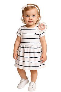 Vestido Bebe Tommy Hilfiger listrado
