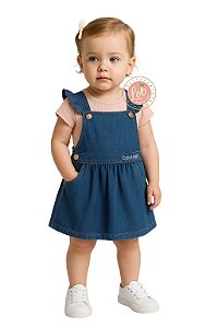 Jardineira Calvin Klein + camiseta infantil