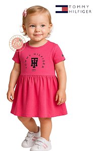 Vestido Tommy Hilfiger Bebê Rosa Fúcsia